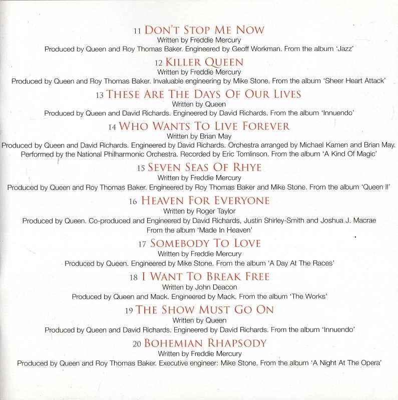 Queen  Absolute Greatest : Booklet 3